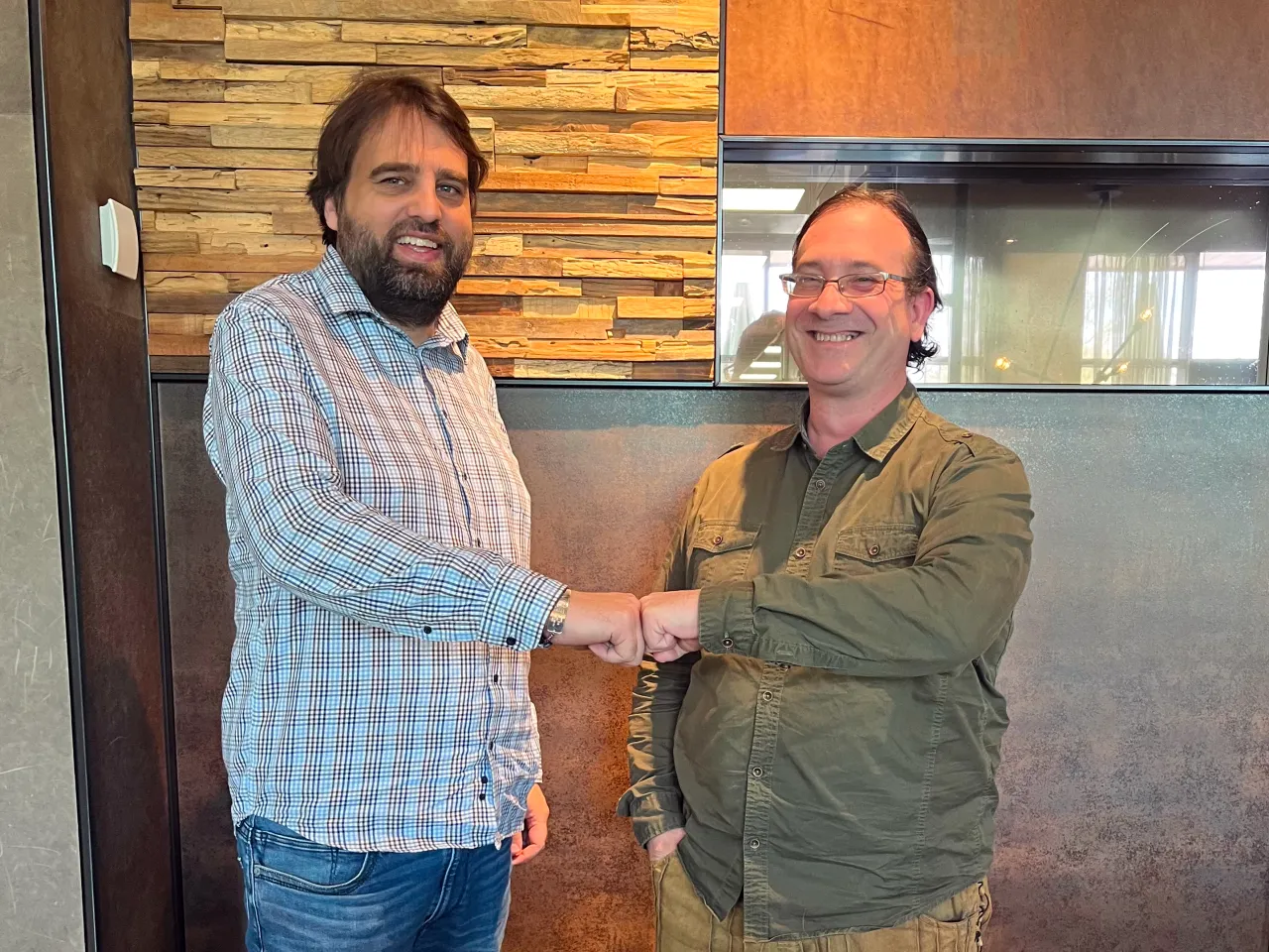 Randal (right) and I